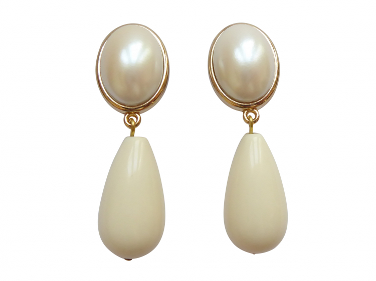 Clips Viola (perle/elfenbein)