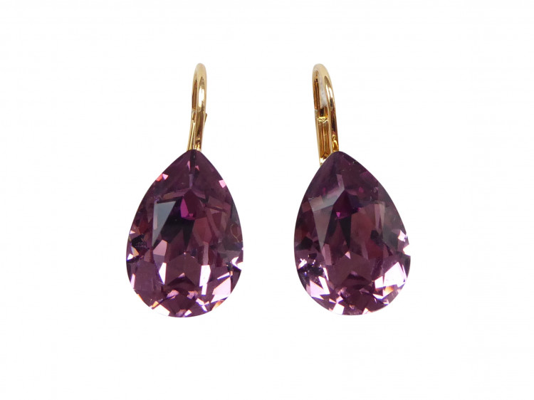 Ohrringe Maya lila (vergoldet)