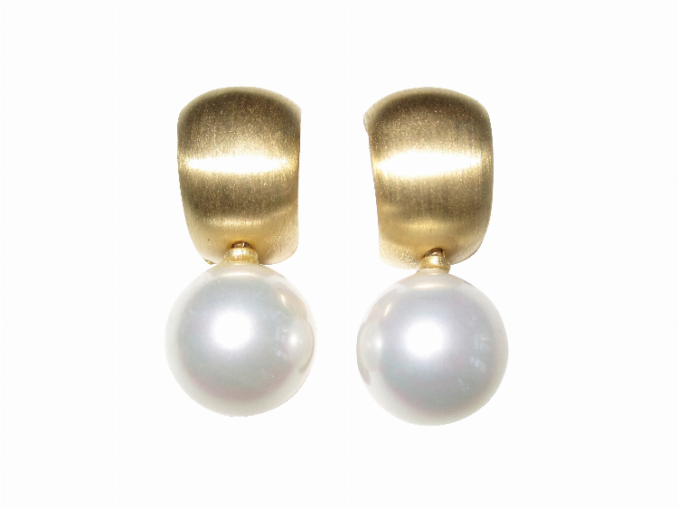 Clips Diana Creole weiß (gold-platt.)