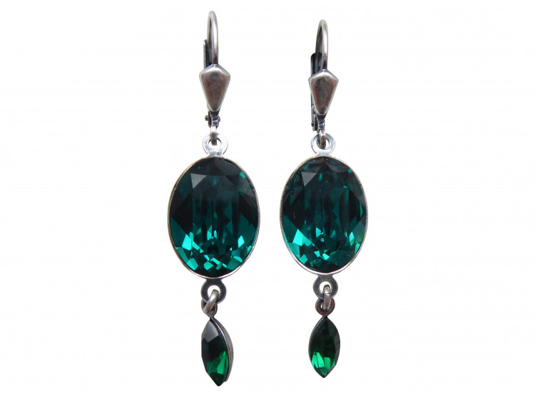 Ohrringe Luana smaragd (versilbert)