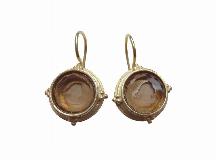Ohrringe Paula smoky topaz (vergoldet)