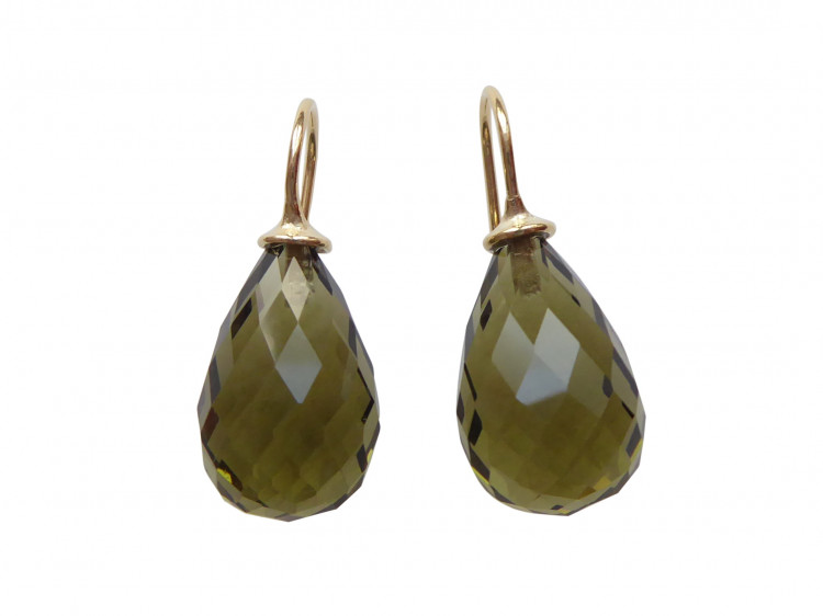 Ohrringe Mila oliv (gold-platt.)