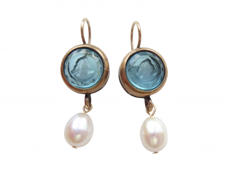 Ohrringe Bianca aqua (Bronze)