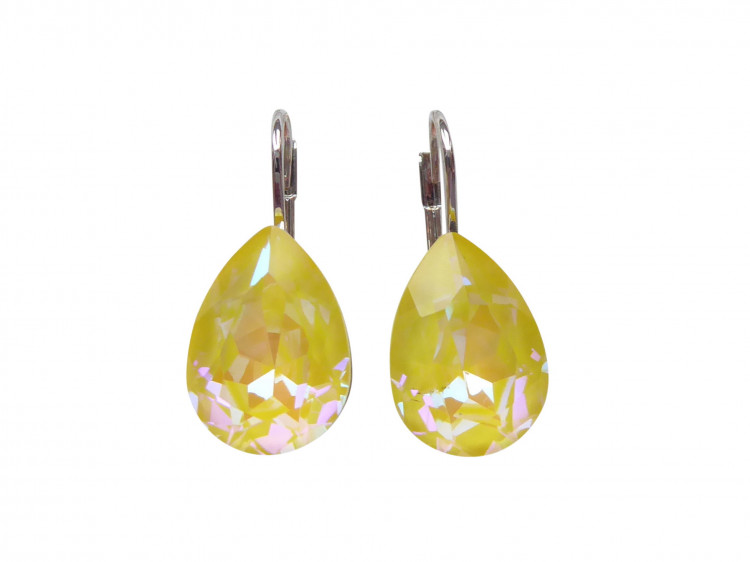 Ohrringe Maya gelb (rhodiniert)