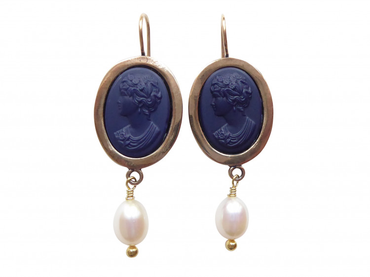 Ohrringe Quercia dunkelblau (Bronze)