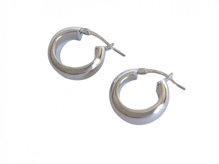 Ohrringe Creole Loretta (rhodiniert)