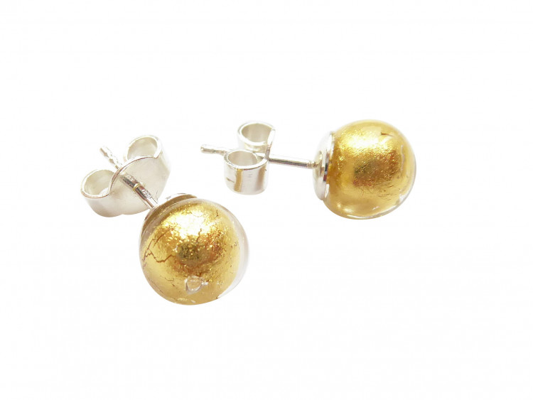 Ohrstecker Murano gold (silber)
