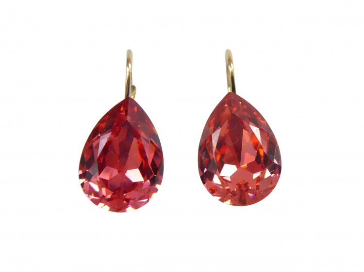 Ohrringe Maya rosa-orange (vergoldet)