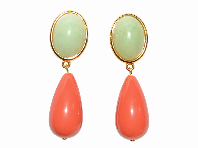 Clips Viola (jade/koralle)