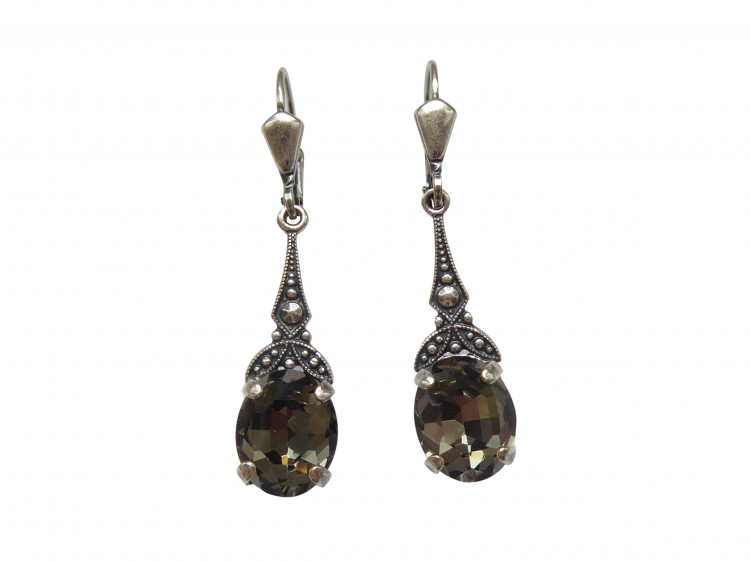 Ohrringe Bea grau (versilbert)