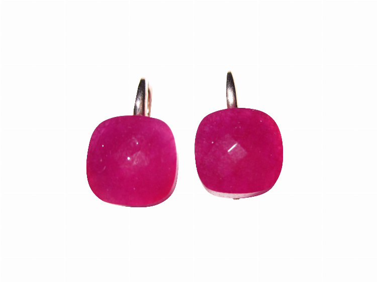 Ohrringe Pietra fuchsia milchig