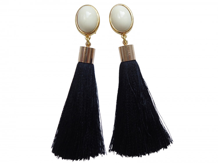 Ohrringe Janis (elfenbein/schwarz)