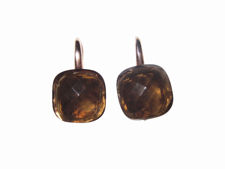 Ohrringe Pietra braun transparent