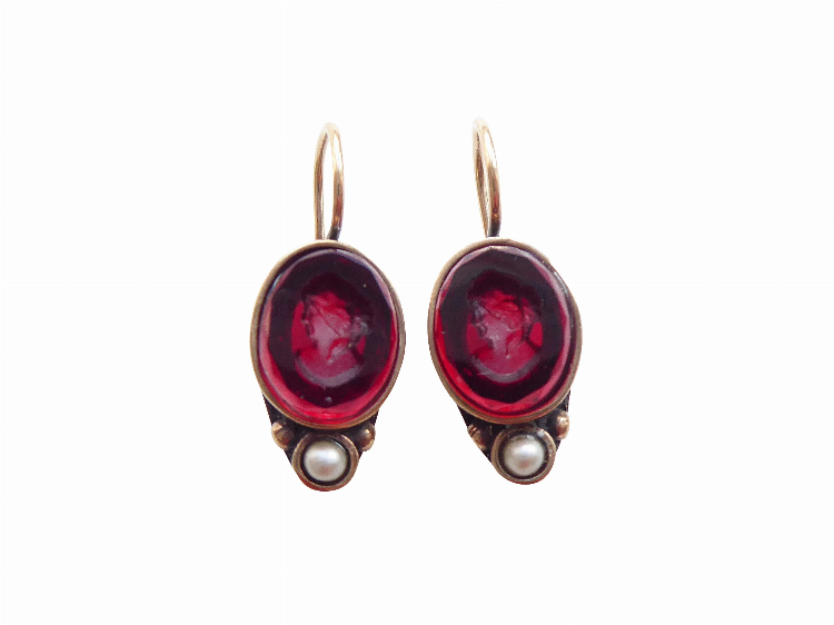 Ohrringe Lina rot (Bronze)