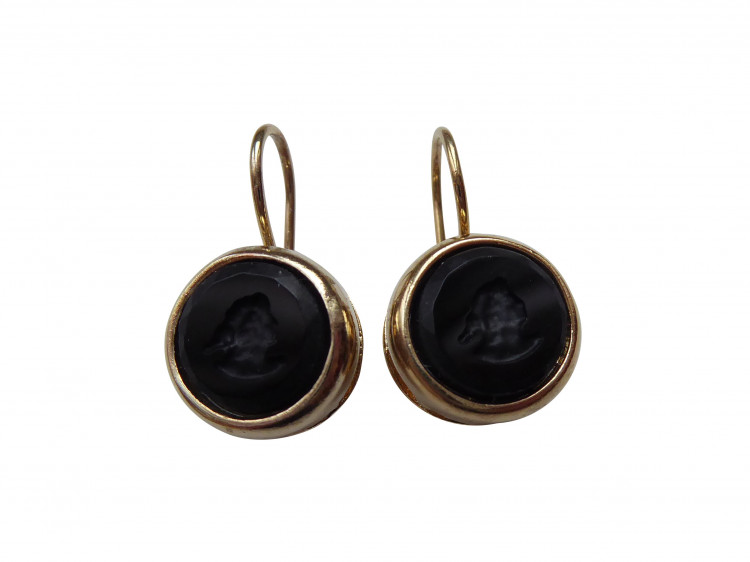 Ohrringe Nina schwarz (Bronze)