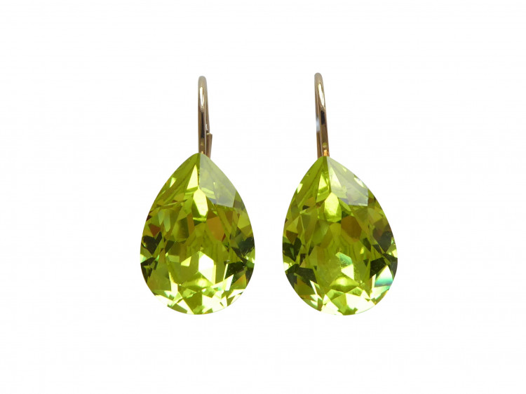 Ohrringe Maya hellgrün (vergoldet)