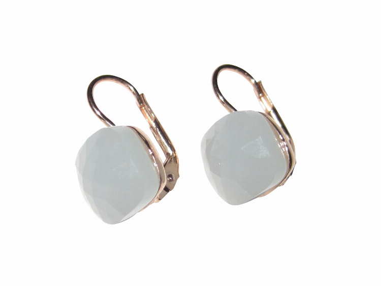 Ohrringe Pietra hellblau milchig