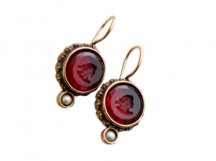 Ohrringe Pia rot (Bronze)