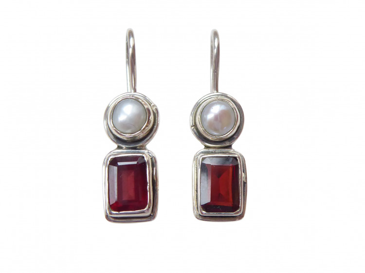 Ohrringe Dante Granat (Silber)