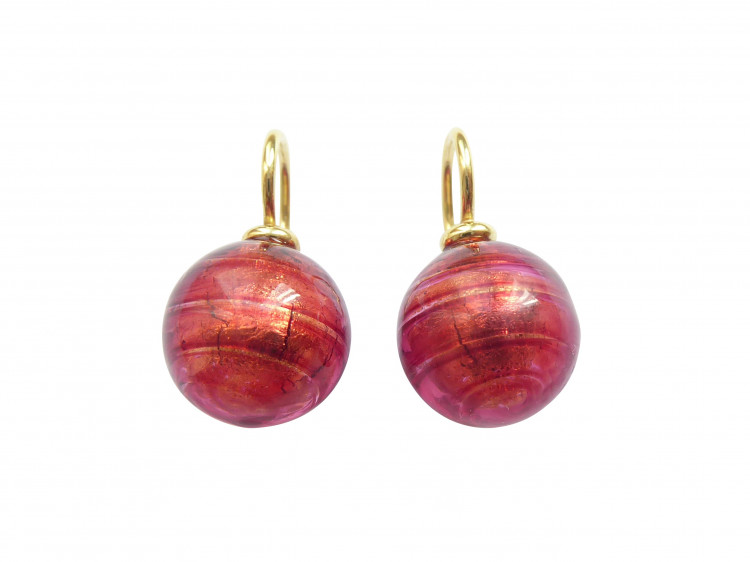 Ohrringe Murano lachs (gold-platt.)