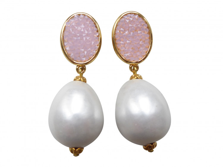 Ohrringe Coco (rosa/weiß)