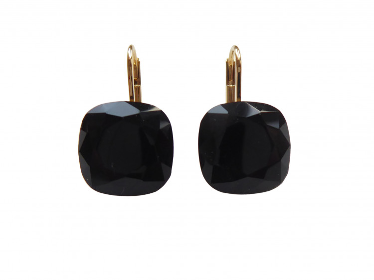 Ohrringe Romy schwarz (vergoldet)