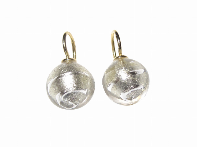 Ohrringe Murano silber (gold-platt.)