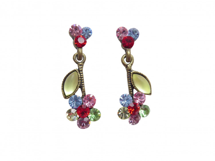 Ohrhänger Fiori bunt (bronze)