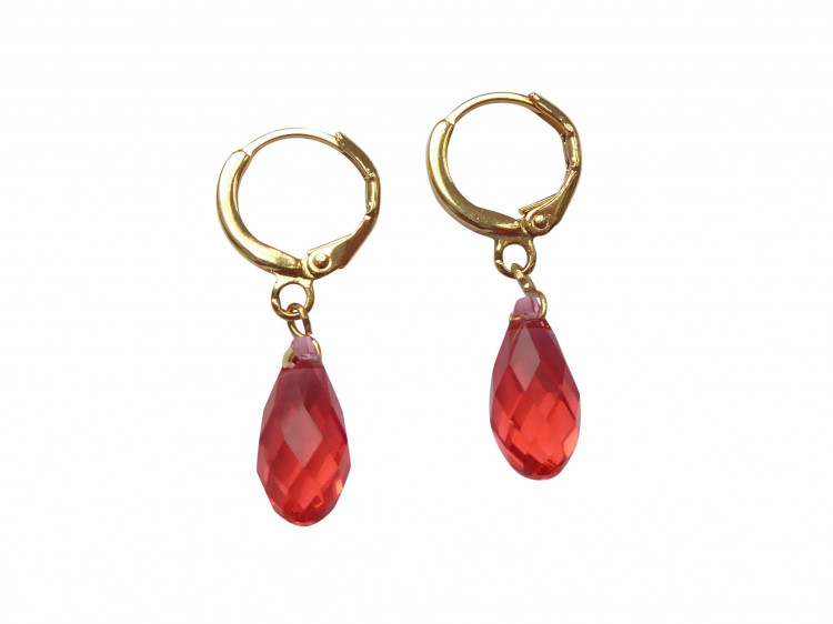 Ohrringe Julie rosa-orange (vergoldet)