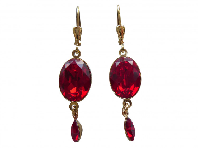 Ohrringe Luana rot (vergoldet)