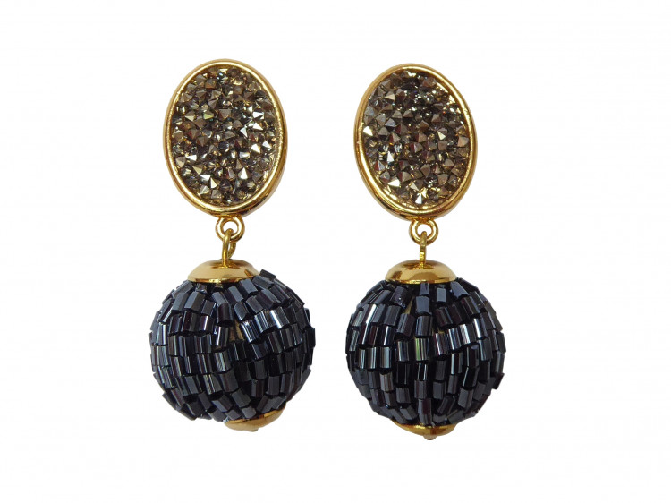 Ohrringe Lulu (grau)