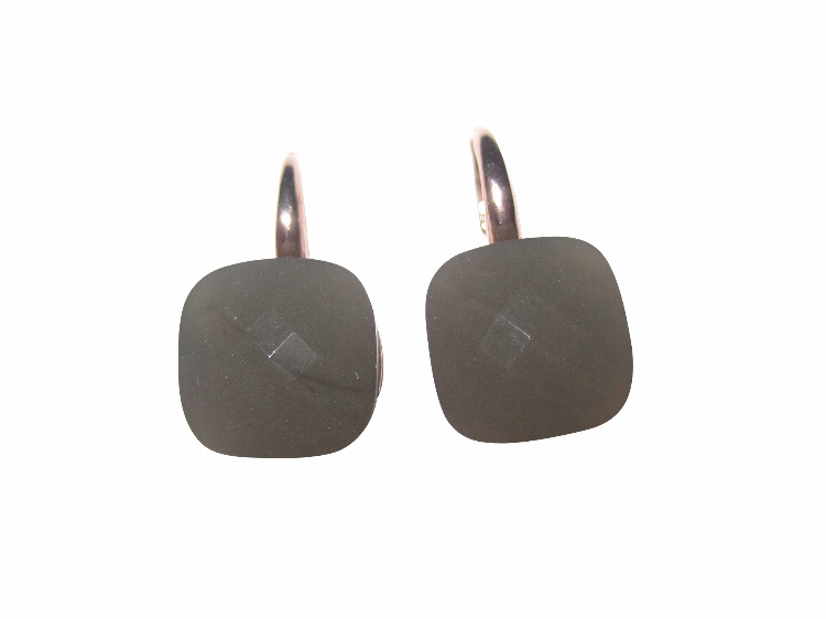 Ohrringe Pietra grau milchig