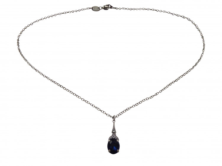 Kette Bea blau (versilbert)