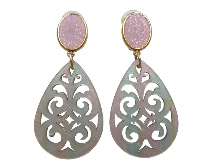 Clips Marcella (rosa/beige)