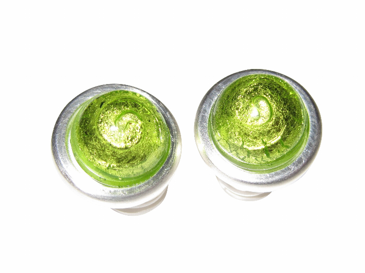 Clips Murano hellgrün (silber)