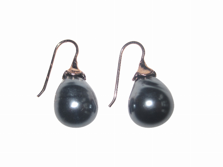 Ohrringe Barocco grau