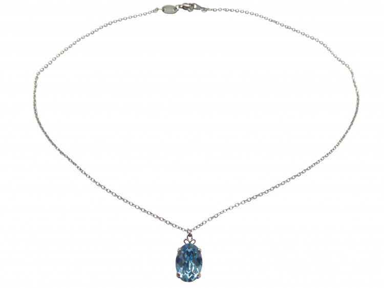 Kette Jenny aqua (versilbert)