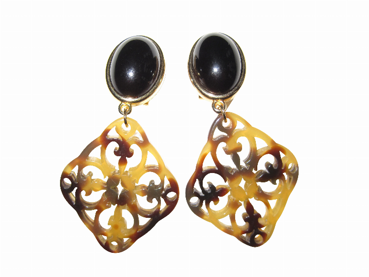 Ohrringe Malia (schwarz/braun)