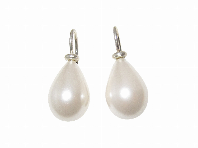 Ohrringe Goccia weiß (silber)