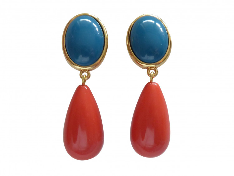 Clips Viola (petrol/koralle)