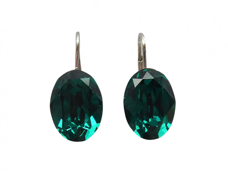 Ohrringe Ava smaragd (rhodiniert)