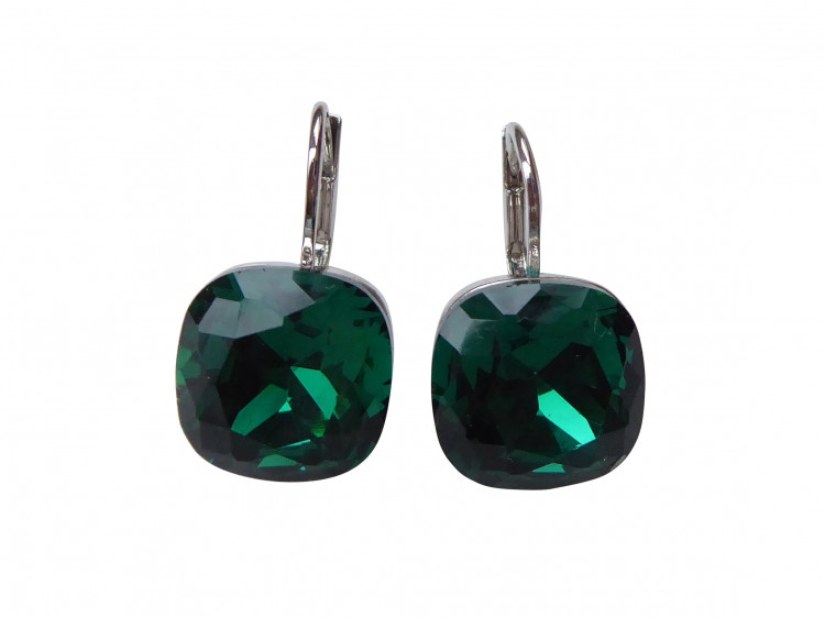 Ohrringe Romy smaragd (rhodiniert)