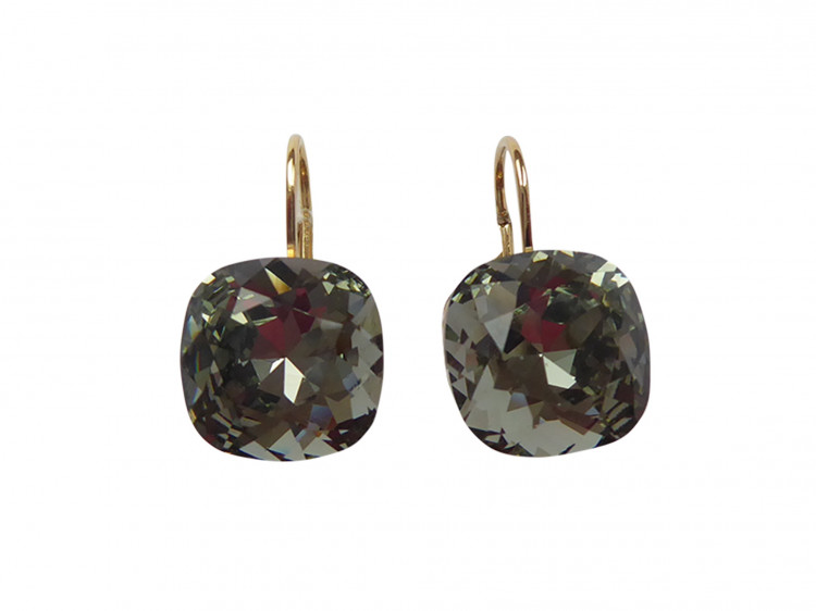 Ohrringe Romy grau (vergoldet)