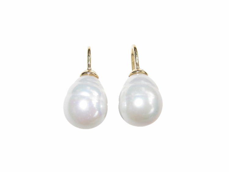 Ohrringe Erica klein weiß (gold-platt.)