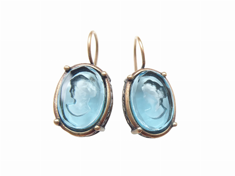 Ohrringe Elisa aqua (Bronze)