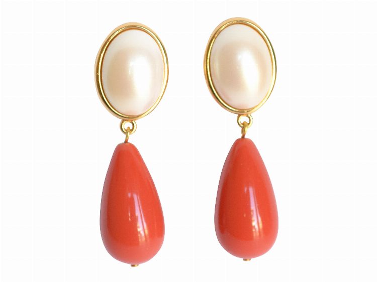 Clips Viola (perle/koralle)