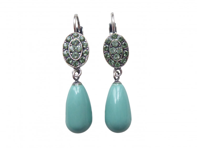 Ohrringe Susanna jade (versilbert)