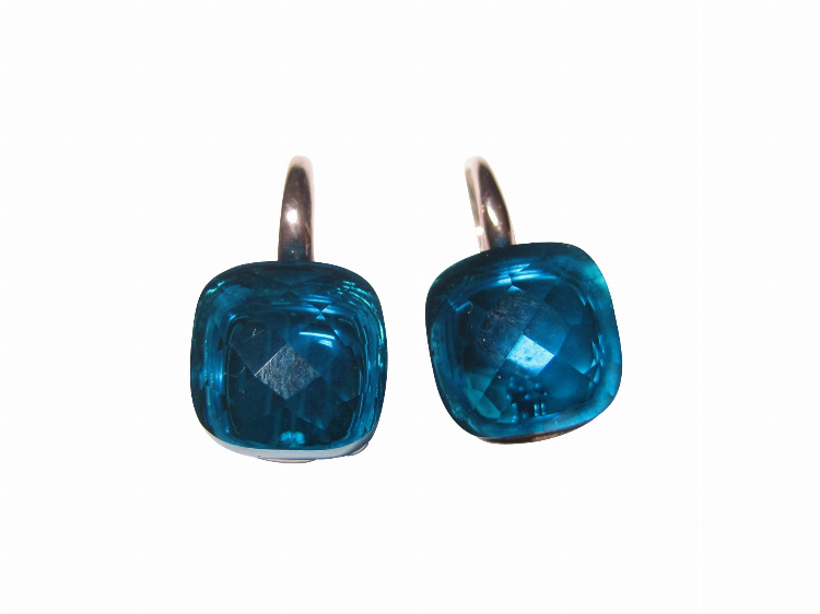 Ohrringe Pietra türkis transparent