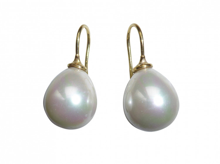 Ohrringe Dina weiß (gold-platt.)