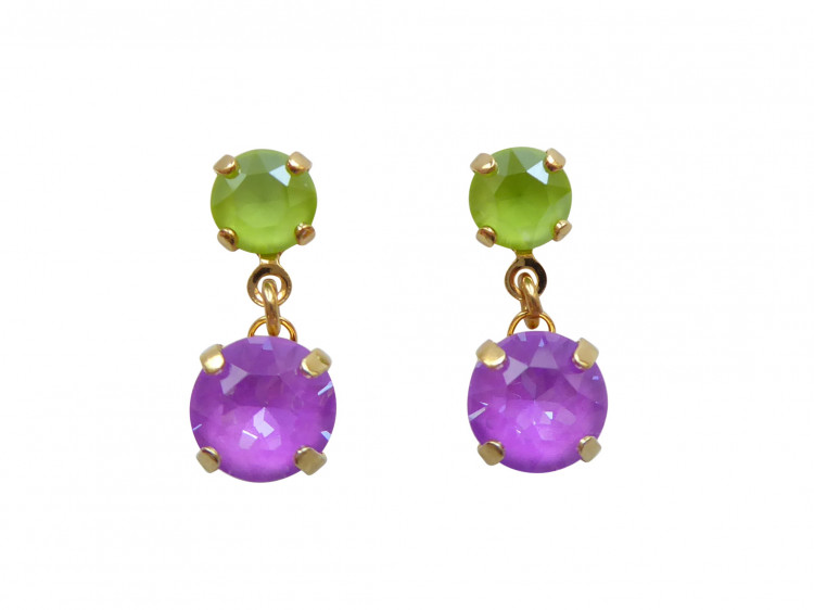 Ohrringe Joy limette/lila (vergoldet)